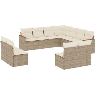vidaXL Gartenmöbel-Set - Beige, Modulär, UV-beständig vidaXL Gartenmöbel-Set - Beige, Modulär, UV-beständig