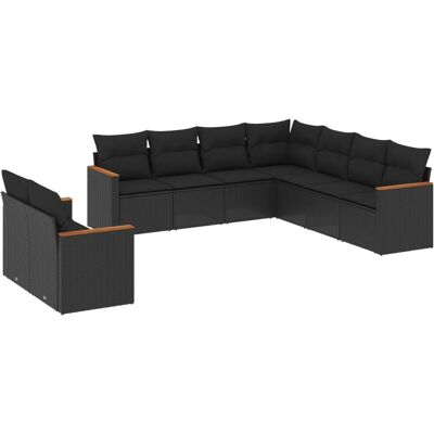 vidaXL Gartenmöbelset - Schwarz Modernes Design vidaXL Gartenmöbelset - Schwarz Modernes Design