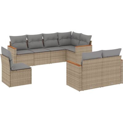 vidaXL Gartenmöbel-Set - Modular Beige Lounge vidaXL Gartenmöbel-Set - Modular Beige Lounge