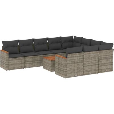 vidaXL Gartenmöbel-Set - Modular Grau 10 Plätze vidaXL Gartenmöbel-Set - Modular Grau 10 Plätze