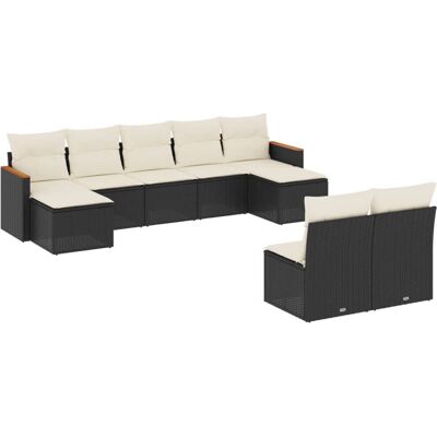 VidaXL Gartenset - Langlebiges Polyrotan, Modular, 9 Plätze VidaXL Gartenset - Langlebiges Polyrotan, Modular, 9 Plätze