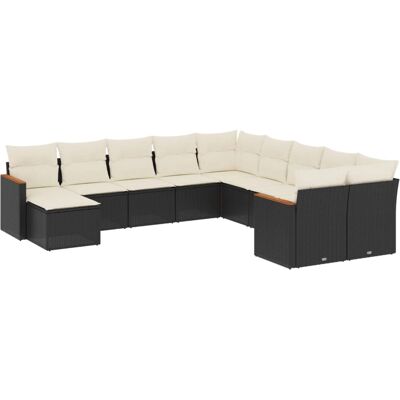 vidaXL Gartensofagarnitur 12-tlg. Schwarz & Creme vidaXL Gartensofagarnitur 12-tlg. Schwarz & Creme