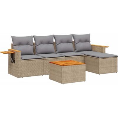 vidaXL Gartenmöbelset - Beige, Modular, UV-beständig vidaXL Gartenmöbelset - Beige, Modular, UV-beständig