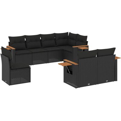 vidaXL Outdoor Möbelset - Modular, UV-beständig, Schwarz vidaXL Outdoor Möbelset - Modular, UV-beständig, Schwarz