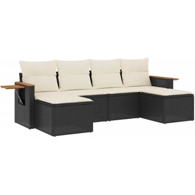 VidaXL Gartenset - Schwarz, Modular, 6 Sitzplätze VidaXL Gartenset - Schwarz, Modular, 6 Sitzplätze
