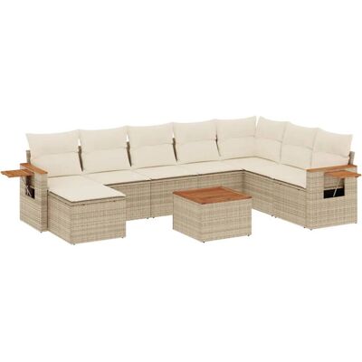 vidaXL 8-teilige Gartenmöbel-Set - Beige, Modular - Gartenmöbel vidaXL 8-teilige Gartenmöbel-Set - Beige, Modular - Gartenmöbel