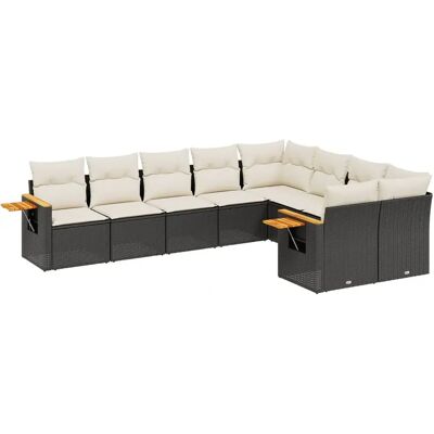 VidaXL Gartenset - Schwarz - Langlebiges Poly Rattan VidaXL Gartenset - Schwarz - Langlebiges Poly Rattan