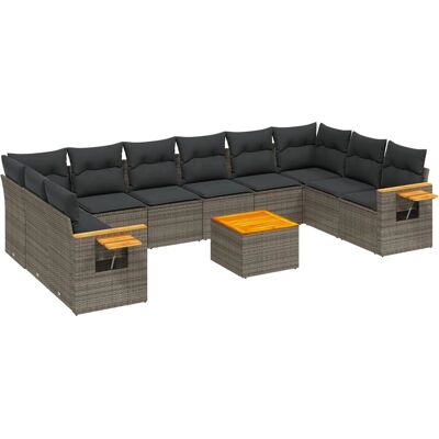 VidaXL Gartenmöbel-Set - Grau - Modulares Sofa VidaXL Gartenmöbel-Set - Grau - Modulares Sofa