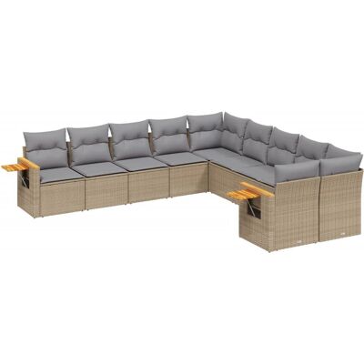 VidaXL Gartenmöbel-Set - Beige Modulares 10-Teilig VidaXL Gartenmöbel-Set - Beige Modulares 10-Teilig
