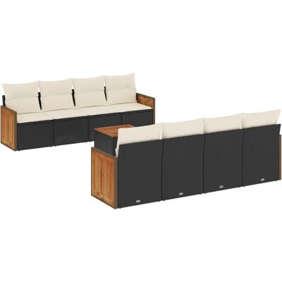 vidaXL Gartenmöbel-Set - Schwarz, 8 Stück, Modular vidaXL Gartenmöbel-Set - Schwarz, 8 Stück, Modular