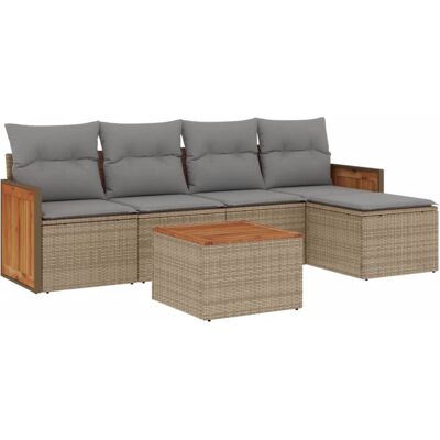 vidaXL Gartenmöbel-Set - Beige - 5-teilig - Gartensofa vidaXL Gartenmöbel-Set - Beige - 5-teilig - Gartensofa