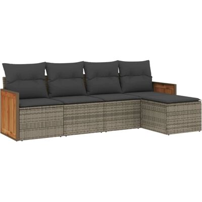 vidaXL Gartenmöbelset - Grau - Modularer Aufbau vidaXL Gartenmöbelset - Grau - Modularer Aufbau