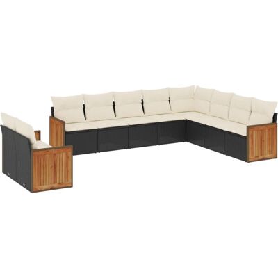 VidaXL Gartenmöbel-Set - Modular Schwarzes Rattan - Outdoor Sitzgruppe VidaXL Gartenmöbel-Set - Modular Schwarzes Rattan - Outdoor Sitzgruppe