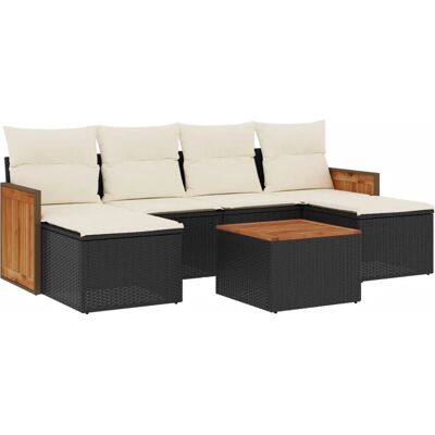 VidaXL Outdoor Furniture Set - Beige, Modular, Durable VidaXL Outdoor Furniture Set - Beige, Modular, Durable