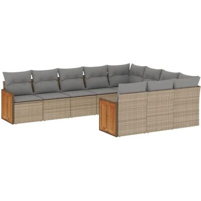 vidaXL Gartenset - Robustes Polyrotan, 10 Plätze vidaXL Gartenset - Robustes Polyrotan, 10 Plätze