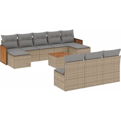 VidaXL Gartenmöbel-Set - Beige, Modular, Witterungsbeständig VidaXL Gartenmöbel-Set - Beige, Modular, Witterungsbeständig