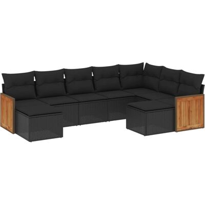 VidaXL Gartenset - Schwarz - Langlebig, Modular, UV-beständig VidaXL Gartenset - Schwarz - Langlebig, Modular, UV-beständig