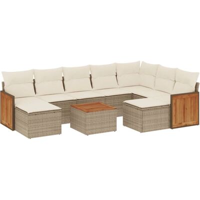 VidaXL Gartenmöbel-Set - Beige, Modular, Robust - Gartenset VidaXL Gartenmöbel-Set - Beige, Modular, Robust - Gartenset