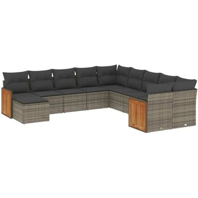 vidaXL Gartenmöbel-Set - Grau - Langlebig, Modulär, UV-beständig vidaXL Gartenmöbel-Set - Grau - Langlebig, Modulär, UV-beständig