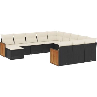 VidaXL Gartenmöbelset - Langlebiges modulares Sofa-Set mit Kissen VidaXL Gartenmöbelset - Langlebiges modulares Sofa-Set mit Kissen