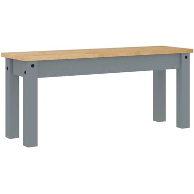 vidaXL 105x30x45 cm Graue Massiv Kiefernholz Essbank vidaXL 105x30x45 cm Graue Massiv Kiefernholz Essbank