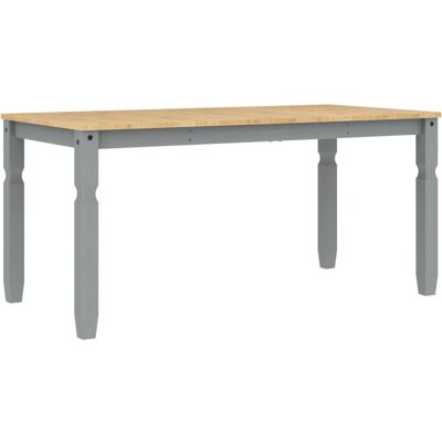 vidaXL 160x80x75cm Grauer Massivholztisch aus Kiefer - Esstisch vidaXL 160x80x75cm Grauer Massivholztisch aus Kiefer - Esstisch