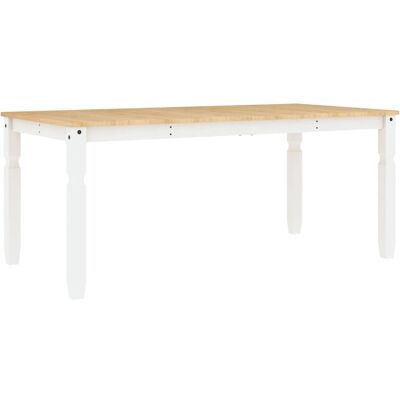 vidaXL 180x90x75 cm Witte massief dennenhouten eettafel - Eettafel vidaXL 180x90x75 cm Witte massief dennenhouten eettafel - Eettafel