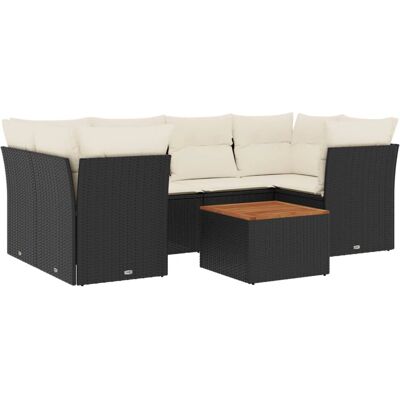 VidaXL Gartenmöbel-Set - Schwarz, Beige, Modular - Gartenmöbel VidaXL Gartenmöbel-Set - Schwarz, Beige, Modular - Gartenmöbel