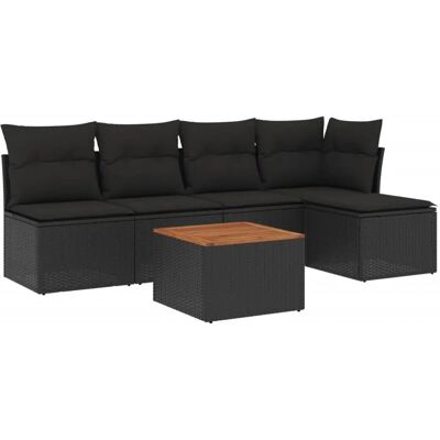 VidaXL 3223598 Outdoor-Möbelset - Schwarz - Garten-Sofa-Set VidaXL 3223598 Outdoor-Möbelset - Schwarz - Garten-Sofa-Set