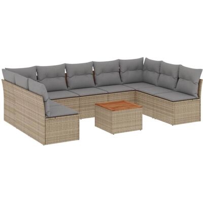vidaXL Gartenmöbel-Set - Beige, Modular, Witterungsbeständig vidaXL Gartenmöbel-Set - Beige, Modular, Witterungsbeständig