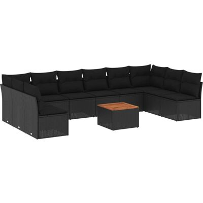 VidaXL 3223794 Gartenmöbel-Set - Langlebig, Modular, Schwarz VidaXL 3223794 Gartenmöbel-Set - Langlebig, Modular, Schwarz
