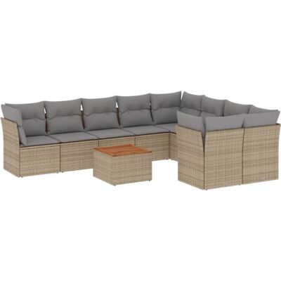 VidaXL Gartemöbel-Set - Beige und Grau - Langlebig & Modular VidaXL Gartemöbel-Set - Beige und Grau - Langlebig & Modular