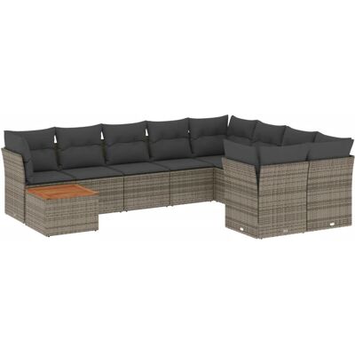 vidaXL 10-teilige Gartenmöbel-Set - Witterungsbeständiges Poly Rattan, Modulares Design vidaXL 10-teilige Gartenmöbel-Set - Witterungsbeständiges Poly Rattan, Modulares Design