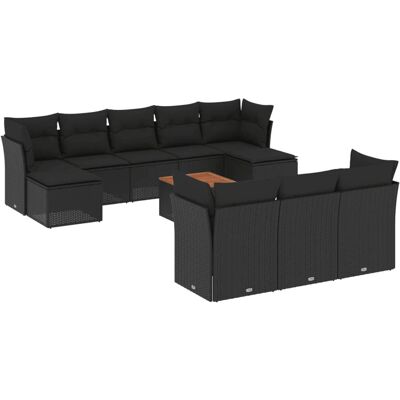 vidaXL Gartenmöbel-Set mit Kissen - 11-teiliges Sofa, Tisch vidaXL Gartenmöbel-Set mit Kissen - 11-teiliges Sofa, Tisch
