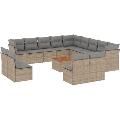 vidaXL Gartenmöbel-Set - Beige - Modular - Gartensofa - Outdoor Furniture vidaXL Gartenmöbel-Set - Beige - Modular - Gartensofa - Outdoor Furniture
