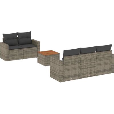 VidaXL Gartenmöbel-Set - Grau - 6-teilig modulär VidaXL Gartenmöbel-Set - Grau - 6-teilig modulär