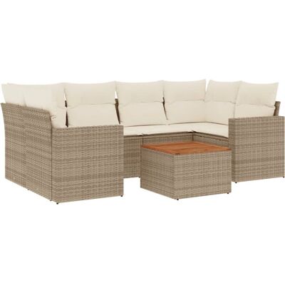 vidaXL Gartenmöbel Set - Beige, Modular, Wetterfest vidaXL Gartenmöbel Set - Beige, Modular, Wetterfest