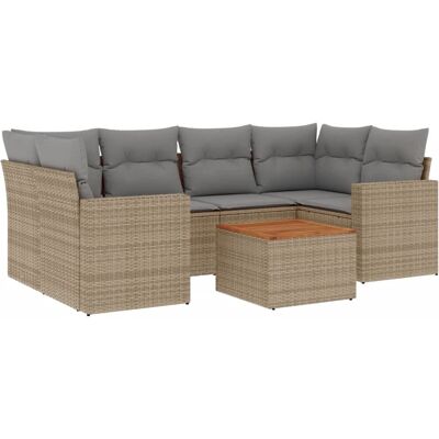 VidaXL Gartenmöbel-Set - Beige, Modular, Wetterfest VidaXL Gartenmöbel-Set - Beige, Modular, Wetterfest