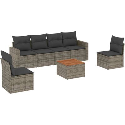 vidaXL Gartenmöbel-Set - Grau, Modular, Langlebig vidaXL Gartenmöbel-Set - Grau, Modular, Langlebig
