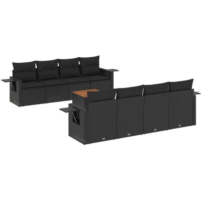 VidaXL Gartensitzbank - Rattan Stahl Akazienholz - Gartenmöbel VidaXL Gartensitzbank - Rattan Stahl Akazienholz - Gartenmöbel