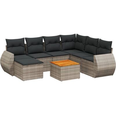 VidaXL Udendørs Møbel Sæt - Grå Rattan - Modular Have Sofa VidaXL Udendørs Møbel Sæt - Grå Rattan - Modular Have Sofa