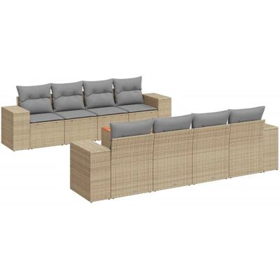 VidaXL Gartenmöbel-Set - Modulares Design, UV-beständig, Beige VidaXL Gartenmöbel-Set - Modulares Design, UV-beständig, Beige