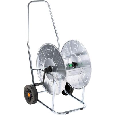 vidaXL Gartenschlauchwagen - 80 m, Stahl, Silber vidaXL Gartenschlauchwagen - 80 m, Stahl, Silber