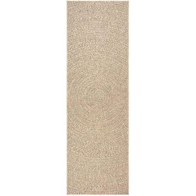 vidaXL Brunt jute-udseende rundt gulvtæppe 80x200cm vidaXL Brunt jute-udseende rundt gulvtæppe 80x200cm