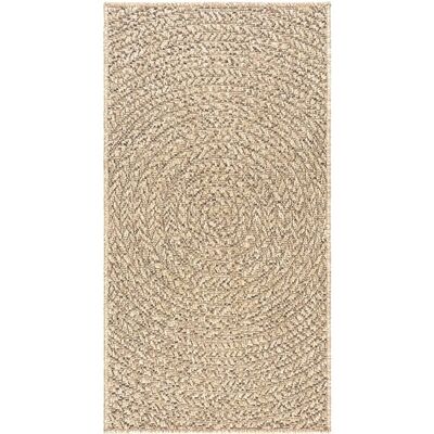 vidaXL Jute Look Round Rug 100x200cm Indoor Outdoor - Rug Floor Carpet vidaXL Jute Look Round Rug 100x200cm Indoor Outdoor - Rug Floor Carpet
