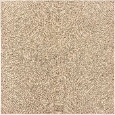 vidaXL Rug ZIZUR 200x200 cm Jute Look Indoor Outdoor - Rug Floor Carpet vidaXL Rug ZIZUR 200x200 cm Jute Look Indoor Outdoor - Rug Floor Carpet