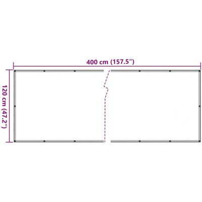 vidaXL Creme 400x120 cm Sichtschutz Balkon PVC vidaXL Creme 400x120 cm Sichtschutz Balkon PVC