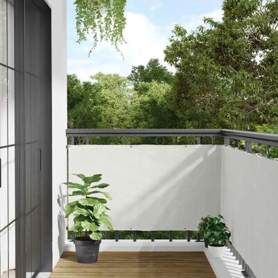 vidaXL Garten Sichtschutz Balkon Sonnenschutz Weiß 400x120 cm PVC vidaXL Garten Sichtschutz Balkon Sonnenschutz Weiß 400x120 cm PVC
