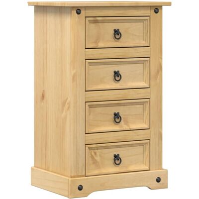 vidaXL Table de nuit - Bois de pin massif - 4 tiroirs - 53x39x84cm - Table de nuit - Publicité vidaXL Table de nuit - Bois de pin massif - 4 tiroirs - 53x39x84cm - Table de nuit - Publicité