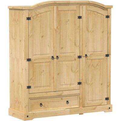 vidaXL 151,5x52x170cm Massives Kiefernholz Kleiderschrank vidaXL 151,5x52x170cm Massives Kiefernholz Kleiderschrank